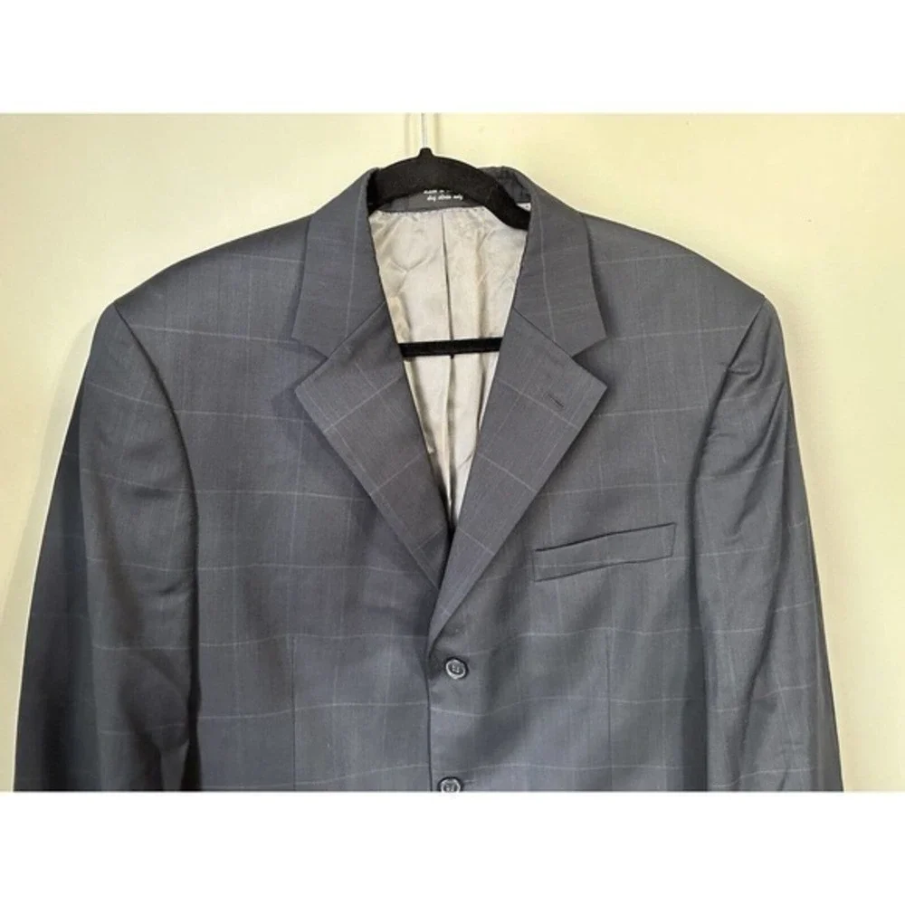 Andrew Fezza Men's‎ Blazer Sport coat Jacket  armpit to armpit 45 inches Blue